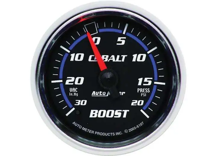 Auto Meter Cobalt Series 2 1/16" (52.4mm) 30 In. Hg/20 psi Vacuum/Boost Gauge 6107