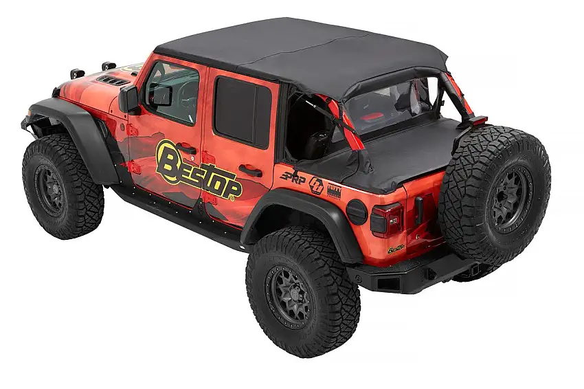 BESTOP Cable Style Header Safari Bikini Top for 2024+ Jeep Wrangler JL Unlimited 5261335