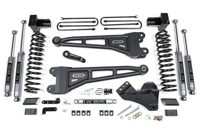 2023-2026 Ford F250 & F350 4WD Gas BDS 5 inch Radius Arm Lift Kit NX2 Nitro Series with Leaf Springs | 2209H