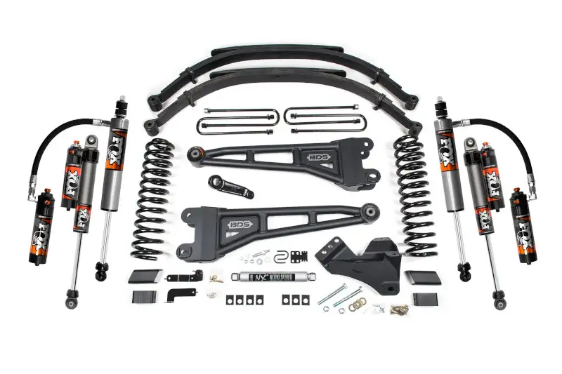 2023-2026 Ford F250 & F350 4WD Diesel BDS 5 inch Radius Arm Lift Kit - FOX 2.5 Performance Elite with Leaf Springs | 2210FPE