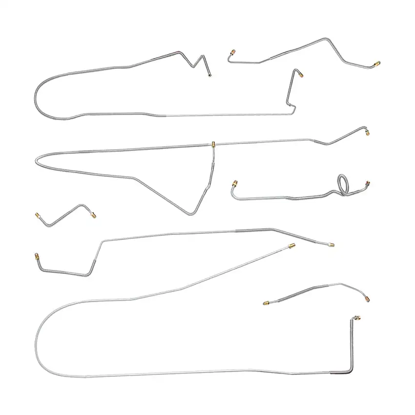 1962-63 Buick Electra/225 126.0" WB Power Drum Brake Line Kit 6pc, OE Steel