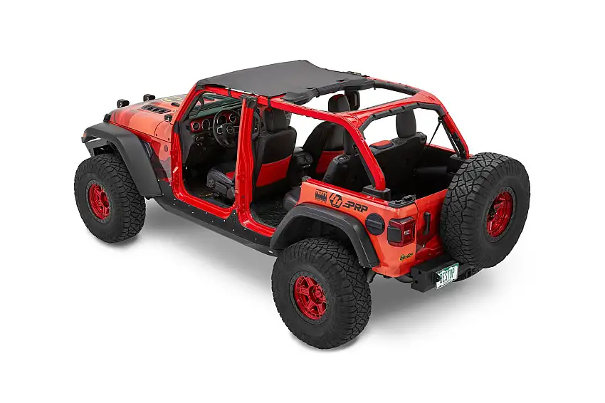 Bestop Targa Header Bikini Top (Black Diamond) for 18-23 Jeep Wrangler JL & Gladiator JT 5260635