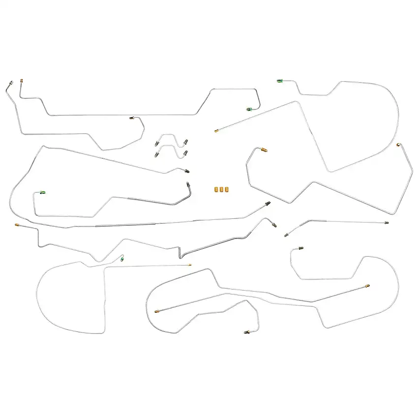 1996-99 Buick Park Avenue Front Disc/Rear Drum with ABS & Traction Control (Side of ABS) Complete Brake Line Kit 13pc OE Steel