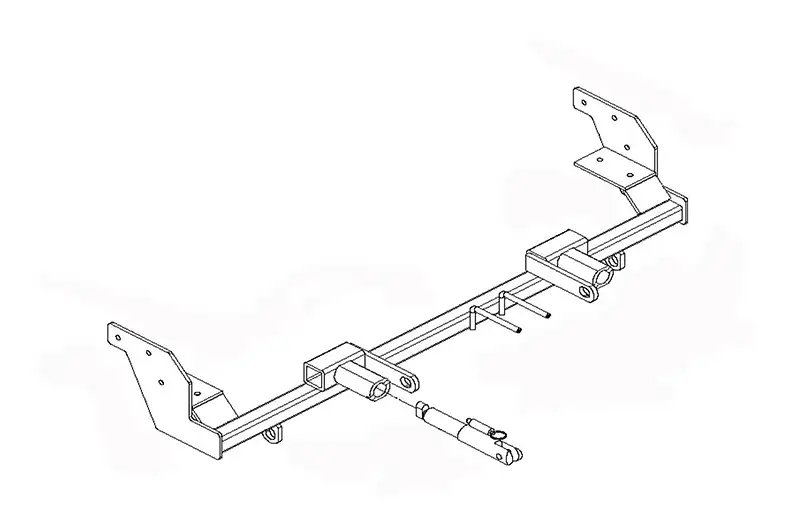 BlueOx Tow Bar Base Plate, Front Mount, RV Flat Towing for Select, BUICK TERRAZA