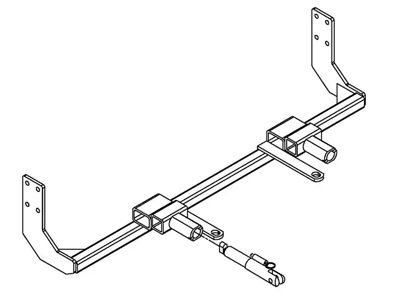 BlueOx Tow Bar Base Plate, Front Mount, RV Flat Towing for Select, CADILLAC DTSDEVILLE E13