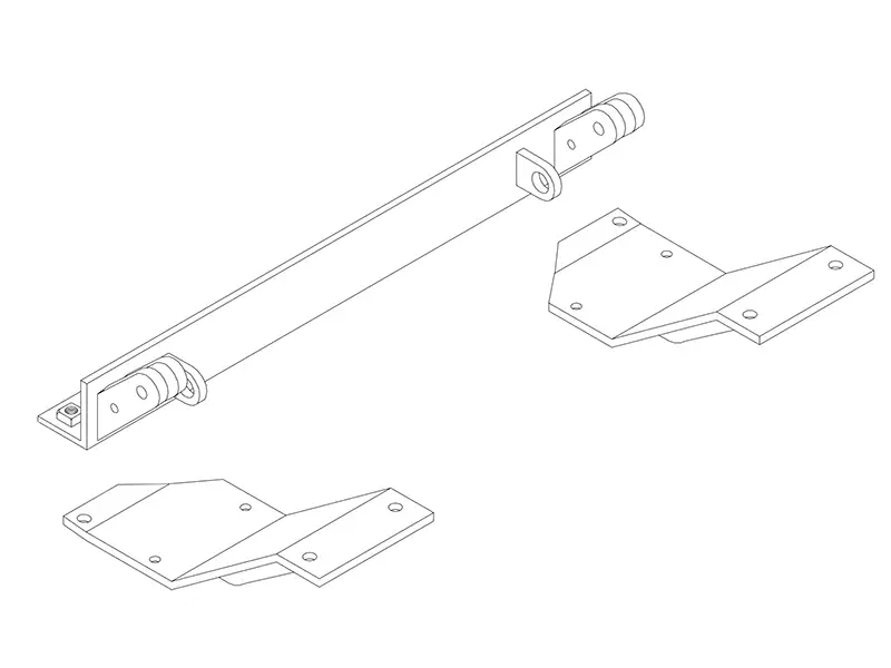 BlueOx Tow Bar Base Plate, Front Mount, RV Flat Towing for Select, FORD TEMPO E13