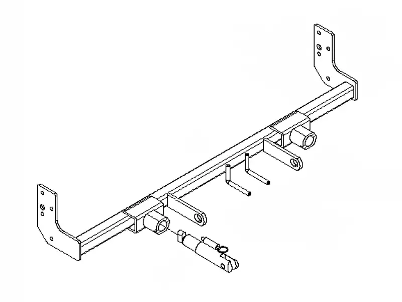 BlueOx Tow Bar Base Plate, Front Mount, RV Flat Towing for Select, KIA SPECTRA