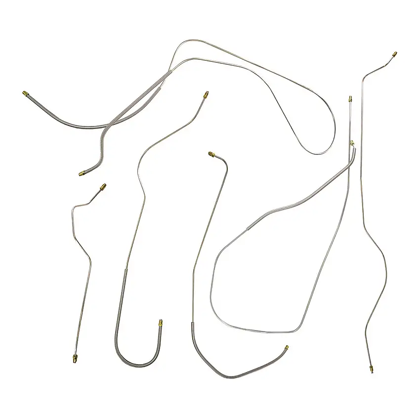 1940-46 Dodge Special/Deluxe/Custom 119.5" WB Manual Drum Brake Line Kit, OE Steel
