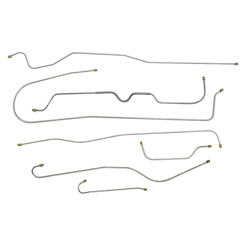 1946-48 Chevrolet Master Deluxe Convertible Complete Drum Brake Line Kit 7pc, OE Steel