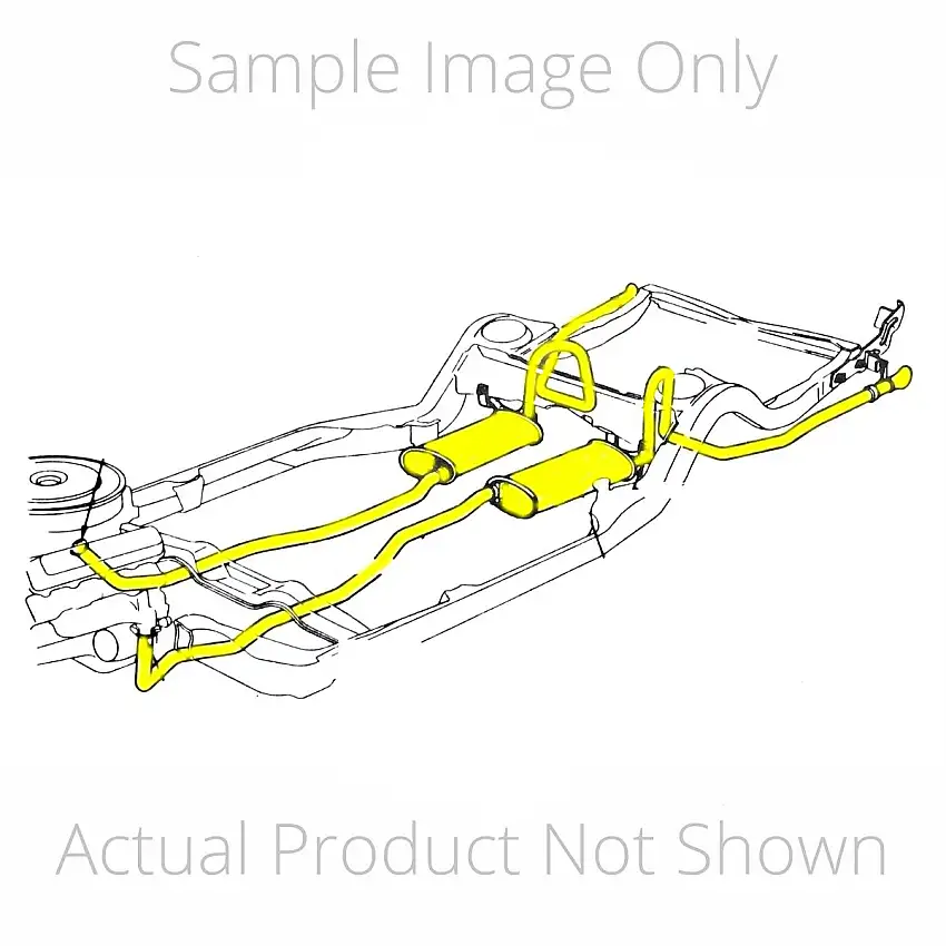 1970-72 Chevrolet Chevelle Complete Exhaust System For Small Block 2-1/4 Head Pipes 2" Tail Pipes With Resonators