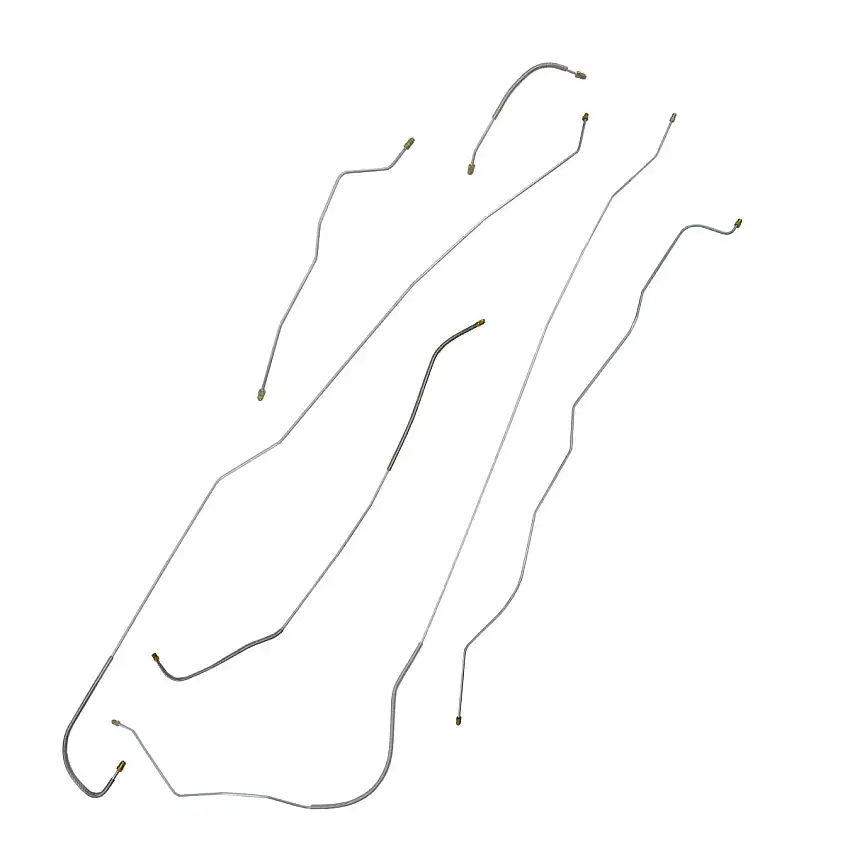 1946-49 Chrysler Royal/Windsor 139.5" WB Manual Drum Brake Line Kit 6pc, OE Steel