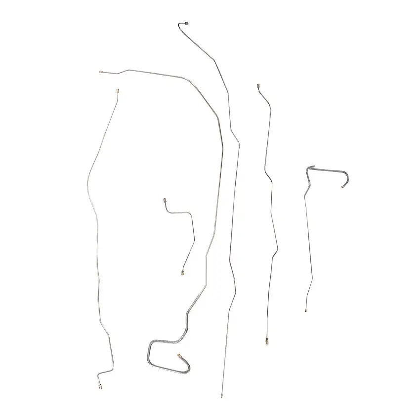 1957 DeSoto Firedome/Fireflite/Adventurer Power Drum Brake Line Kit 6pc, OE Steel