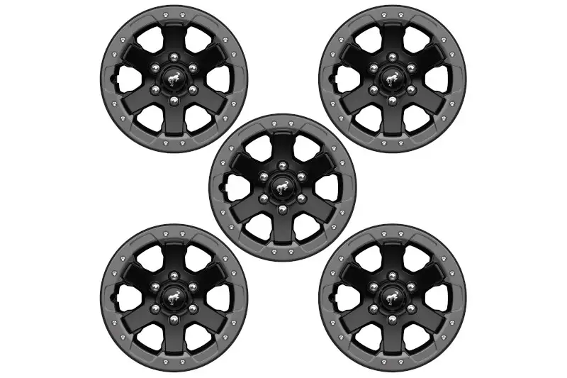 2021-2025 Ford Bronco Ford Performance 17x8.0 inch Badlands Beadlock Capable 55mm Offset Wheel Kit | M-1007K-DC178B