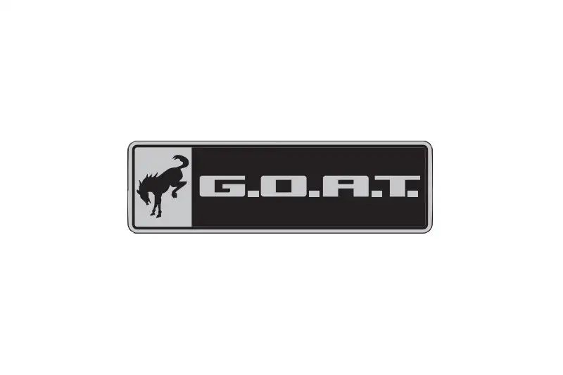 2021-2025 Ford Bronco Ford Performance G.O.A.T. Badge Black/Chrome | M-1447-GOAT