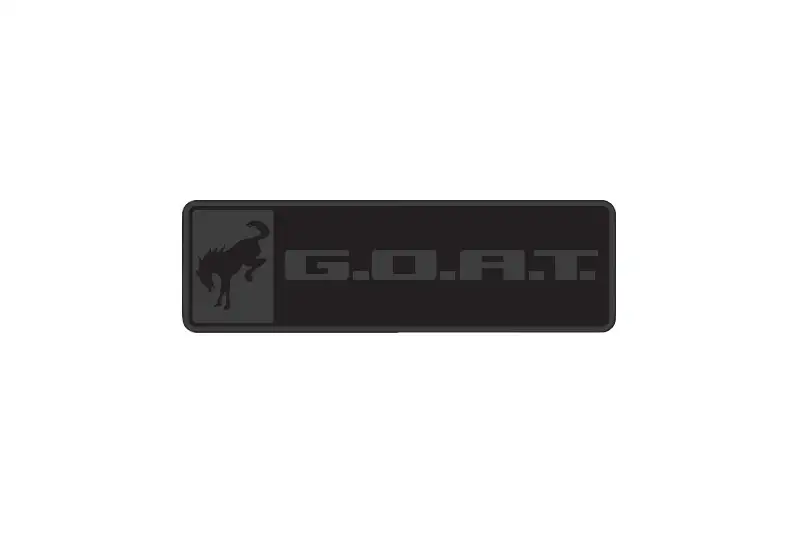 2021-2025 Ford Bronco Ford Performance G.O.A.T. Badge Black/Black | M-1447-GOATBLK