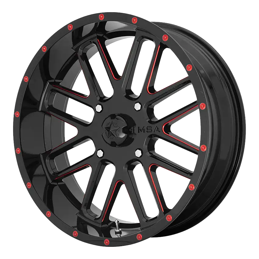 MSA Offroad Wheels M35-018756R MA35 18X7 4X156 G-BLK MILL RTCC 00MM