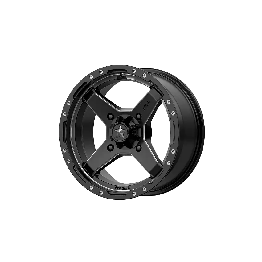 MSA Offroad Wheels M39-05756 M39 15X7 4X156 S-BLK TTCC 10MM