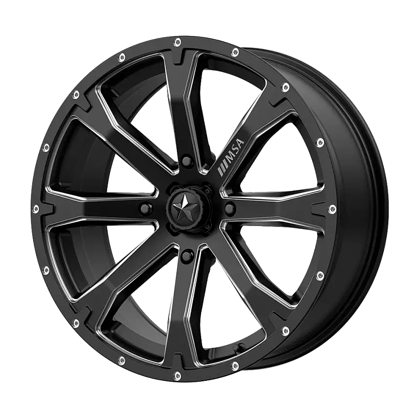 MSA Offroad Wheels M42-020737 M42 20X7 4X137 S-BLK MILL 10MM
