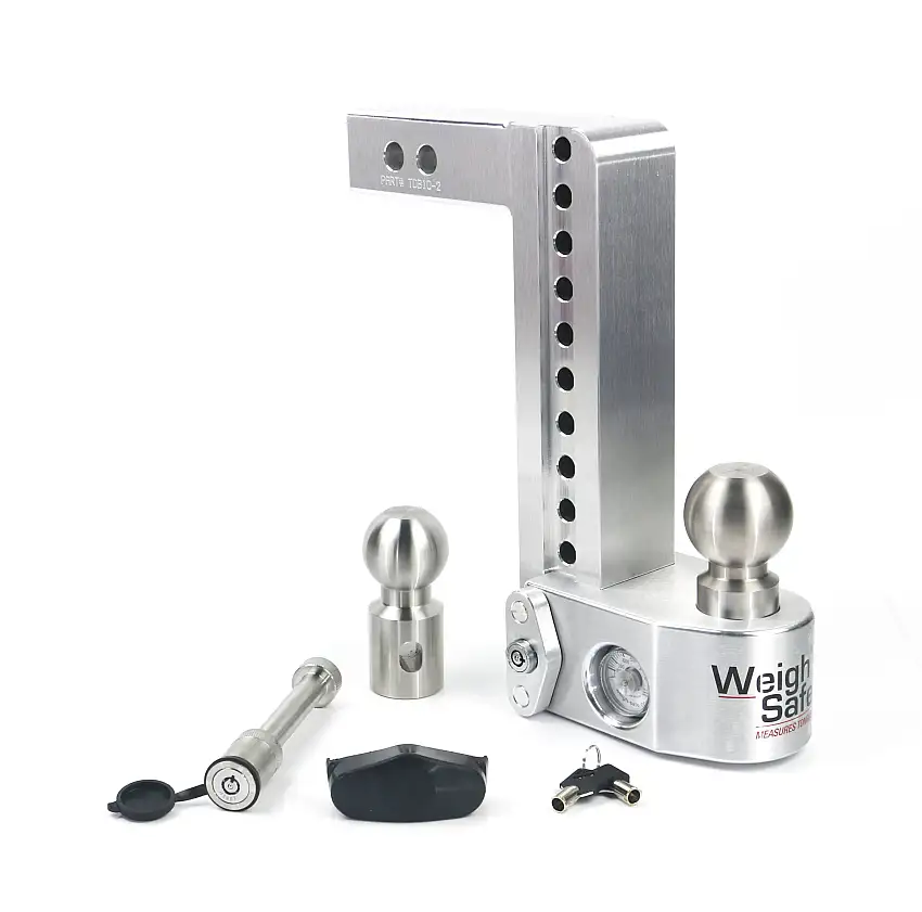 Weigh Safe Weigh Safe Adjustable Drop Hitch - 10" Drop for 2" Shank w/Hitch Lock Pin WS10-2-KA