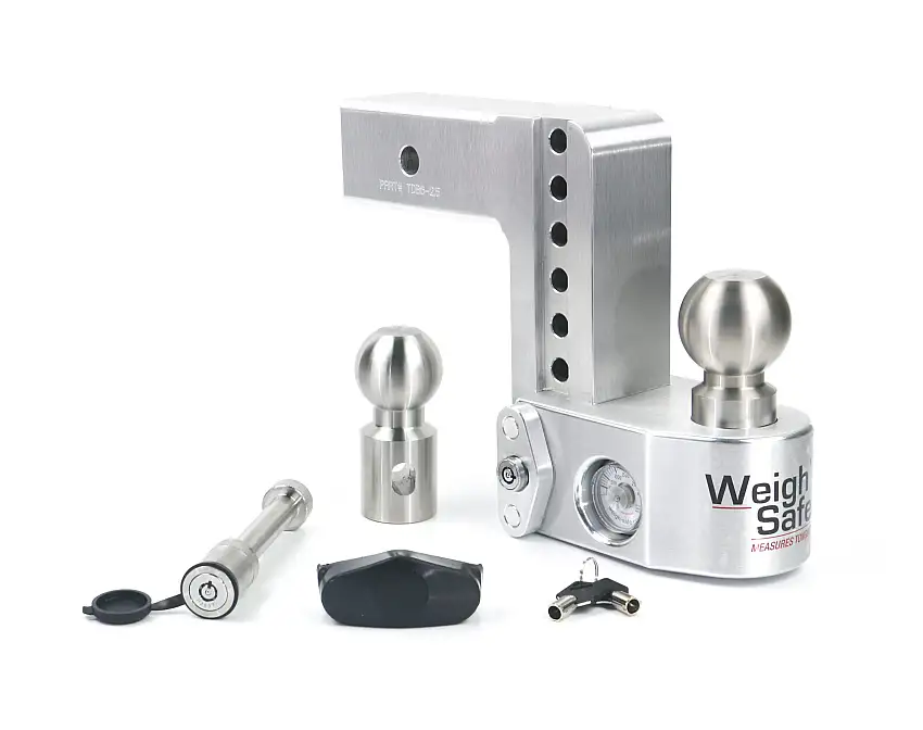 Weigh Safe Weigh Safe Adjustable Drop Hitch - 6" Drop for 2.5" Shank w/Hitch Lock Pin WS6-2.5-KA