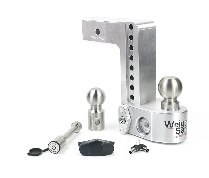 Weigh Safe Weigh Safe Adjustable Drop Hitch - 8" Drop for 2.5" Shank w/Hitch Lock Pin WS8-2.5-KA
