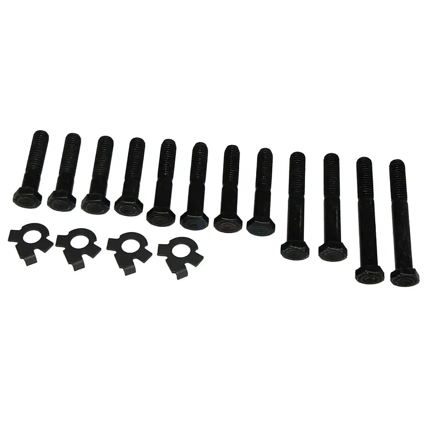 1967-69 Pontiac FIrebird Full Size Car Long Branch Exhaust Manifold Bolts And Locks 15pc