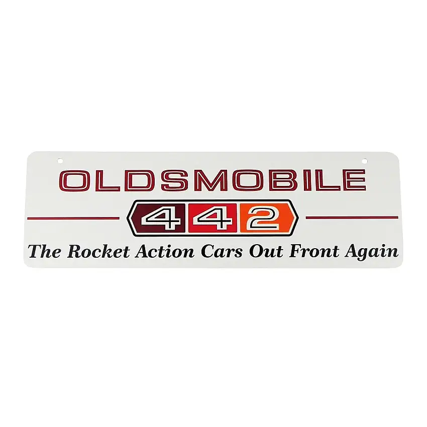 White - Olds 442 Rocket Action Cars Out Front Again 18"x6"