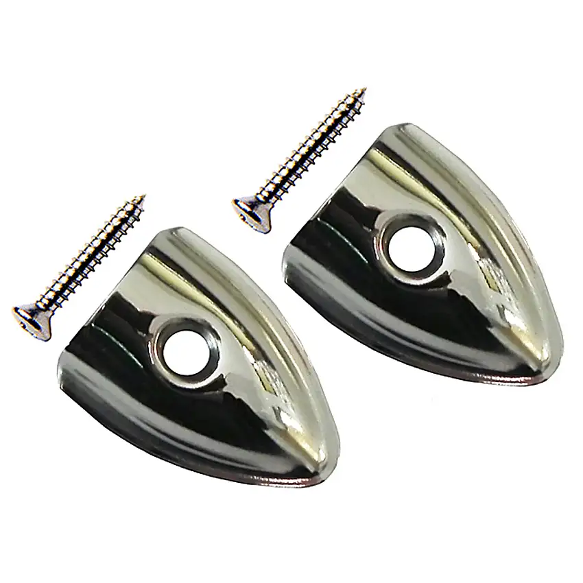 1952-76 GM (All Models) Convertible Top Stainless Trim Corners & Screws 4pc