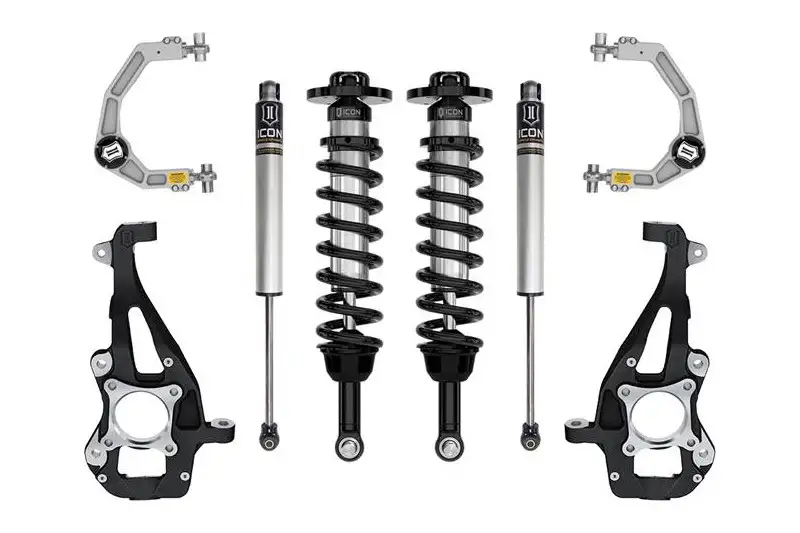 2021-2026 Ford F150 4WD ICON 3.5-4.5 inch Stage 1 Suspension System - Billet UCAs | K93141