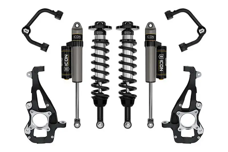 2021-2026 Ford F150 4WD ICON 3.5-4.5 inch Stage 2 Suspension System - Tubular UCAs | K93142T