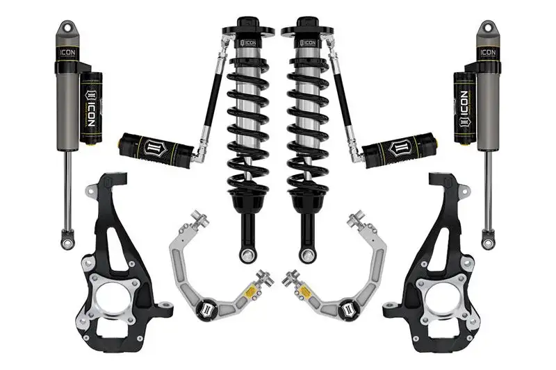 2021-2026 Ford F150 4WD ICON 3.5-4.5 inch Stage 3 Suspension System - Billet UCAs | K93143