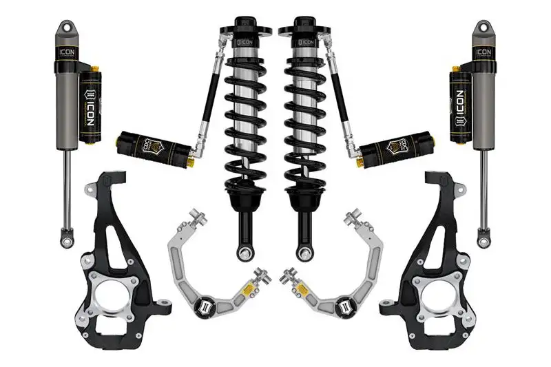 2021-2026 Ford F150 4WD ICON 3.5-4.5 inch Stage 4 Suspension System - Billet UCAs | K93144