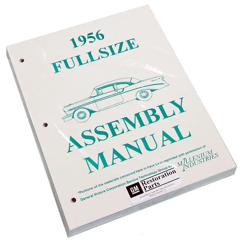 1956 Chevrolet Full Size Car Factory Assembly Manual