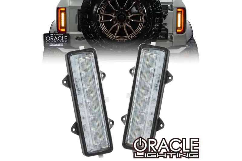 2021-2025 Ford Bronco Oracle Dual Function Reverse LED Flush Tail Lights Amber-White | 5915-FB-023