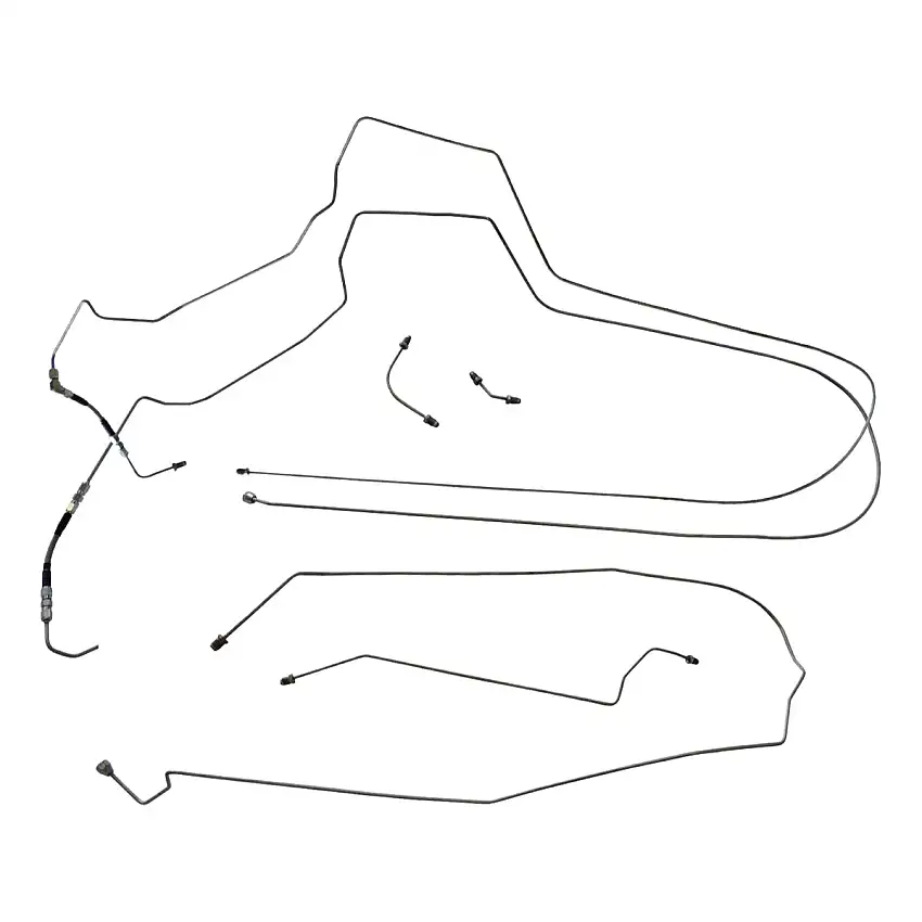 1997-03 Pontiac Grand Prix Four-Wheel Disc w/ABS Mid-Chassis Brake Line Kit (w/Flex) 6pc, OE Steel