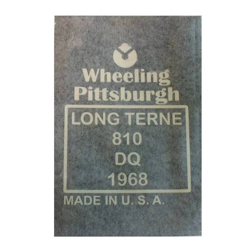 1968 GM Pittsburgh steel Gas Tank/Muffler Stencil