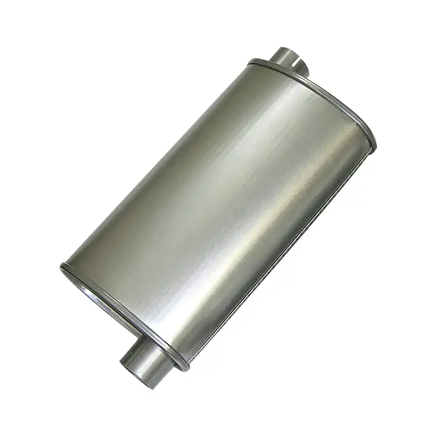 1970-72 Pontiac GTO Lemans Stock Offset 21" Muffler Body, 2" Inlet, 2-1/4" Outlet, 1pc