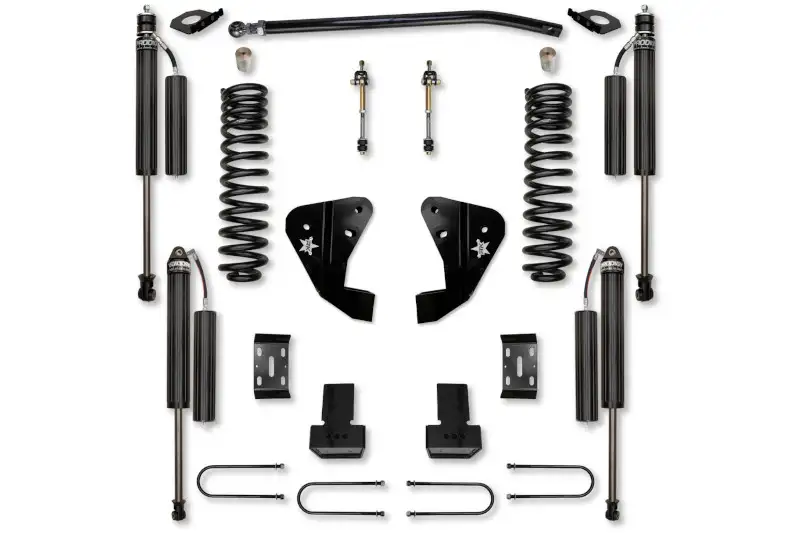 2011-2016 Ford F250 & F350 4WD Rock Krawler 4 inch Adventure Series Lift System RR Shocks | F2AS4004-RR