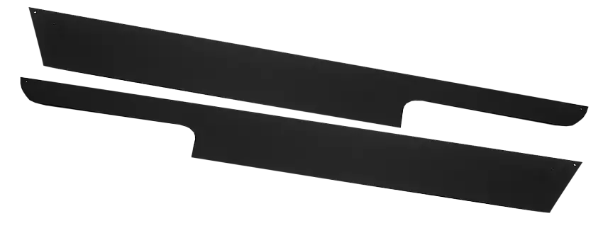 Warrior Products Rocker Panel Sideplates w/ 1" Lip (Black Steel) For 1997-06 Jeep Wrangler TJ Models S909U
