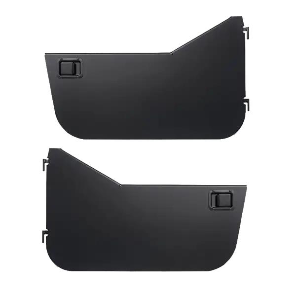 Warrior Products Rear Half Doors with Rotary Style Paddle Latch (Black Steel) for 07-18 Jeep Wrangler Unlimited JK 4 Door S921DOOR