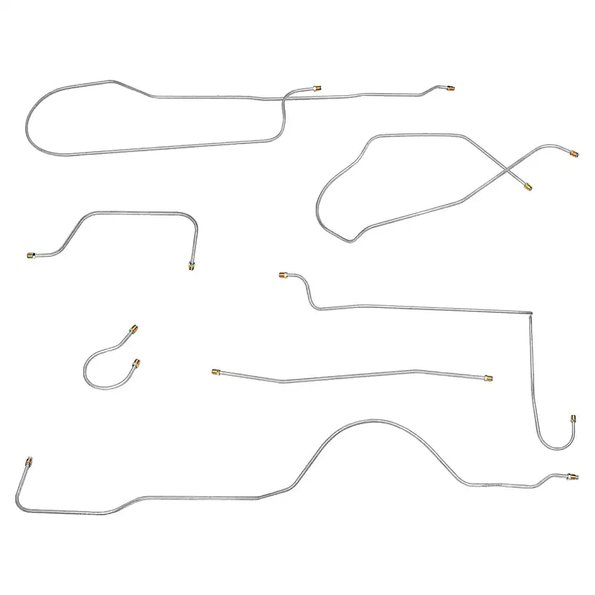 1961 Buick LeSabre/Invicta 123.0" WB Manual Drum Brake Line Kit 7pc, Stainless
