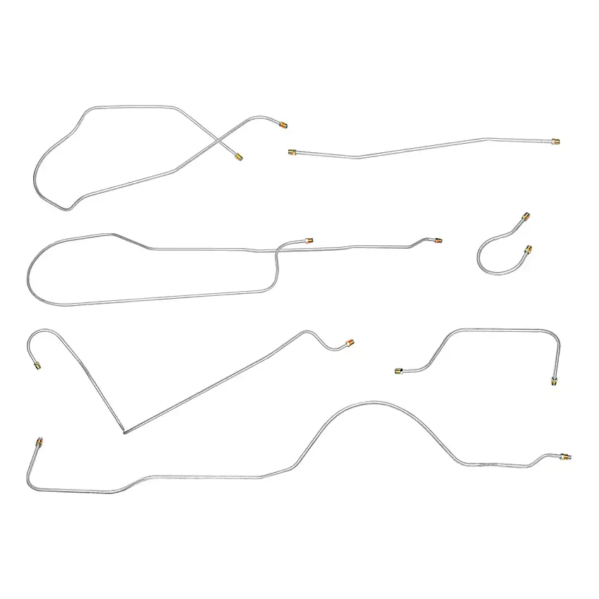 1949 Buick Roadmaster Series 70 Manual Drum Brake Line Kit, Stainless