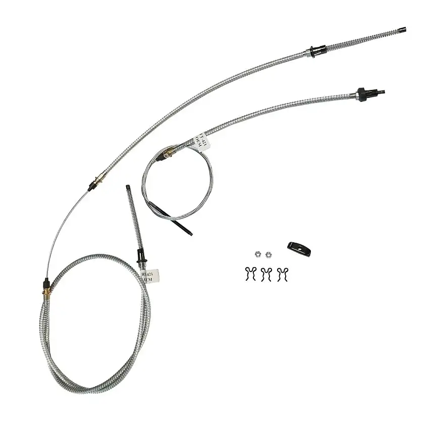 1962-65 Nova Entire Parking Brake Cable Kit, Stainless