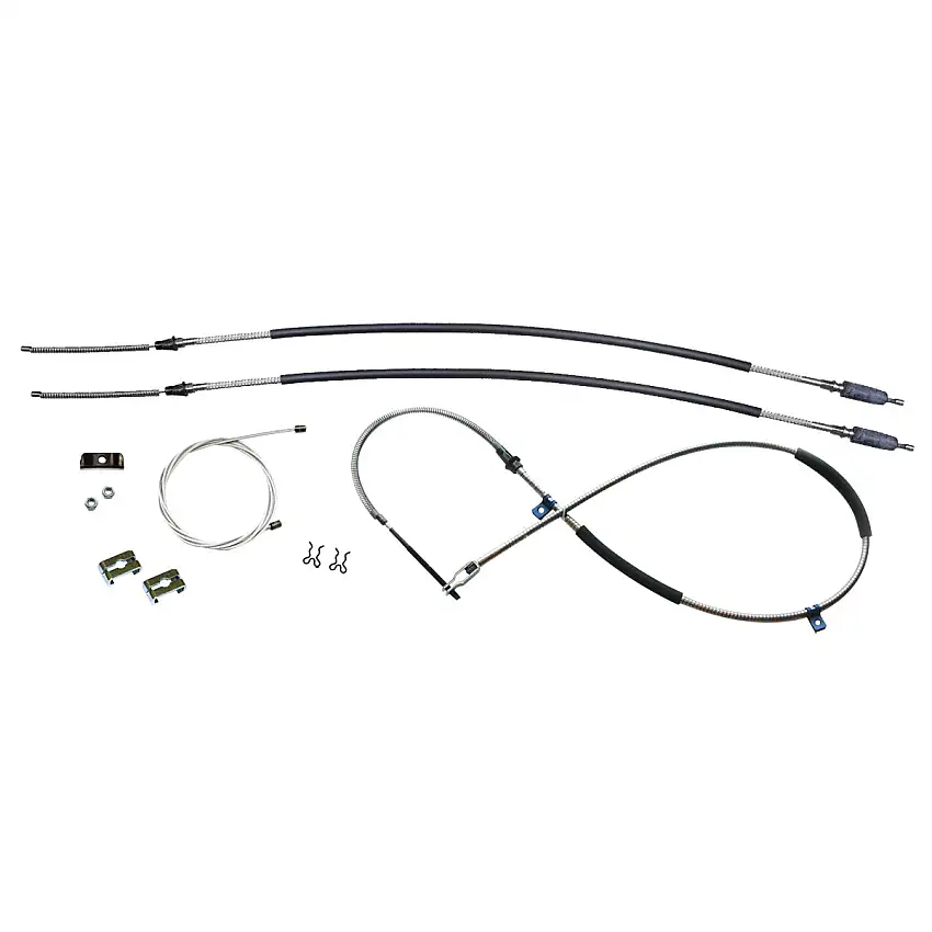 GM Truck Brake Cables 1967-68 Chevy/GMC Truck 1/2 ton, T-400, 4wd, Longbed, Complete Parking Brake Cable Kit, Stainless