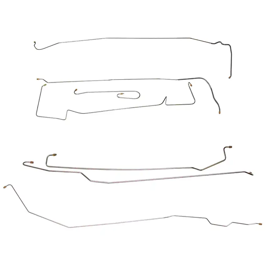 1956 Cadillac Series 60 133" WB Manual Drum Complete Brake Line Kit 6pc, Stainless