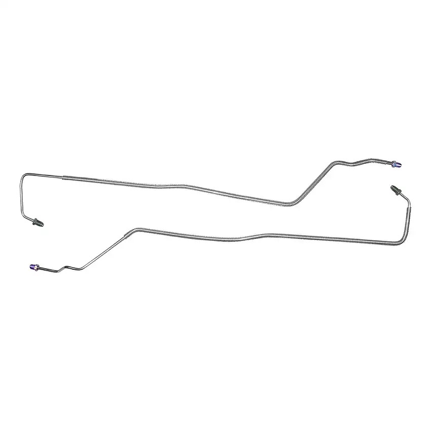 1993-1996 Cadillac Fleetwood Sedan, 4 Wheel Disc, Rear Axle Brake Line Kit - 2pc - Stainless Steel