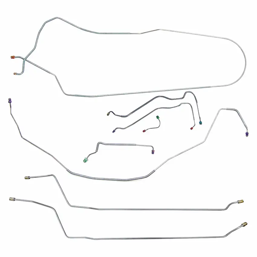 1968 Chevrolet El Camino SS (Only) Power Disc Brake Line Kit 8pc, Stainless