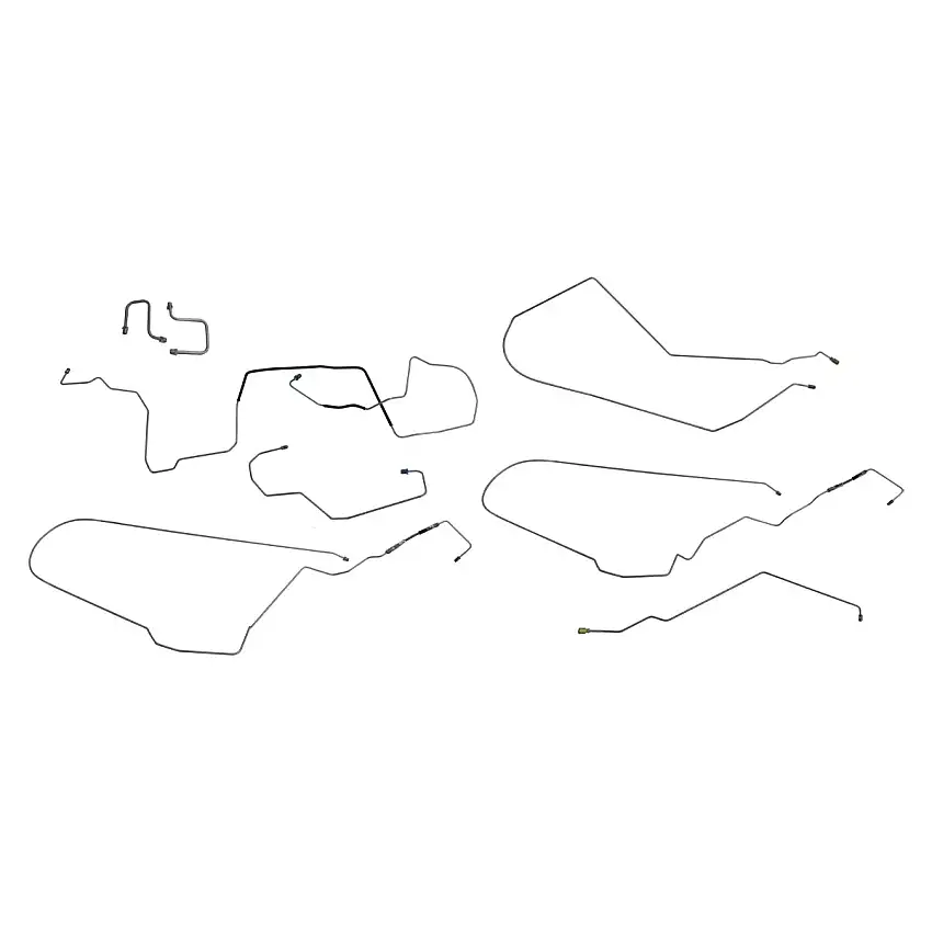 2006-07 Chevrolet Monte Carlo Four-Wheel Disc w/ABS Complete Brake Line Kit (w/Flex) 8pc, Stainless