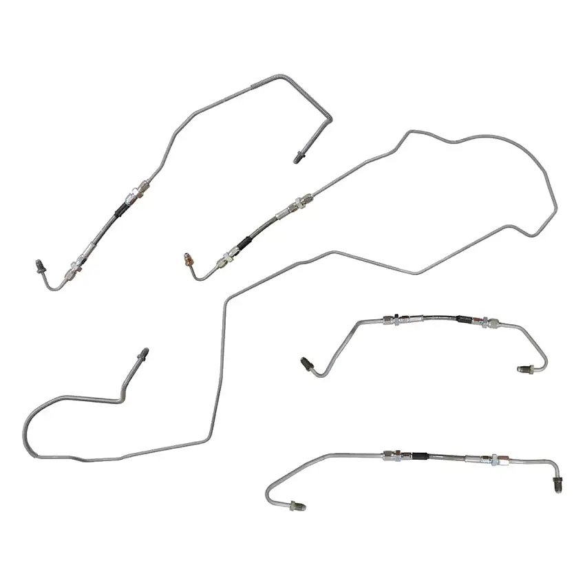 2000-05 Chevrolet Monte Carlo Four-Wheel Disc w/ ABS Front Brake Line Kit (w/ Flex) 4pc, Stainless
