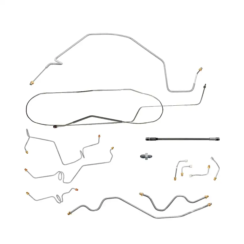 2000-05 Chevrolet/GMC S10/Sonoma 2WD Std. Cab Longbed w/Four-Wheel Disc Complete Brake Line Kit 11pc, Stainless